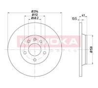 KAMOKA 2X Disco De Freno Trasero Ø294 Mm Voll Para VW Transporter IV Bus 70XB