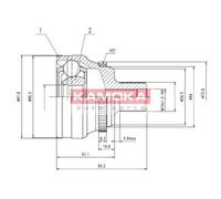 KAMOKA Conjunto De Juntas De Eje Lateral Para Audi A6 4B C5 VW Passat Variant