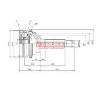 KAMOKA Conjunto De Juntas De Eje Lateral Para Chevrolet Matiz M200 M250 Daewoo