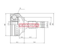 KAMOKA Conjunto De Juntas De Eje Lateral Para Citroën Berlingo MF Peugeot