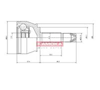 KAMOKA Conjunto De Juntas De Eje Lateral Para Fiat Doblo 119 Alfa Romeo Mito