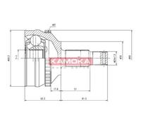 KAMOKA Conjunto De Juntas De Eje Lateral Para Fiat Scudo Kasten 220_ Peugeot