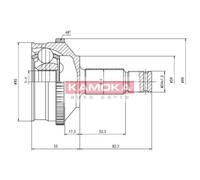 KAMOKA Conjunto De Juntas De Eje Lateral Para Fiat Scudo Kasten 220L Peugeot