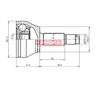 KAMOKA Conjunto De Juntas De Eje Lateral Para Ford Fiesta IV JA_ JB_ Mazda 121