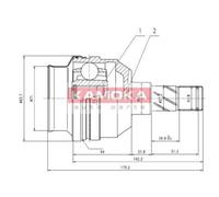 KAMOKA Conjunto De Juntas De Eje Lateral Para Opel Astra G CC F48_ F08_