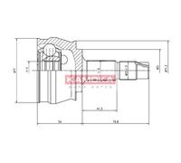 KAMOKA Conjunto De Juntas De Eje Lateral Para Opel Corsa D S07 Fiat Grande