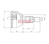 KAMOKA Conjunto De Juntas De Eje Lateral Para Opel Insignia A Caravan G09 Saab