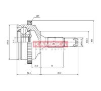 KAMOKA Conjunto De Juntas De Eje Lateral Para Peugeot 206 Hatchback 2A/C