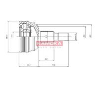 KAMOKA Conjunto De Juntas De Eje Lateral Para VW Golf IV 1J1 Audi A3 8L1