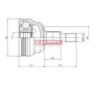 KAMOKA Conjunto De Juntas De Eje Lateral Para VW Golf IV 1J1 Audi A3 8L1