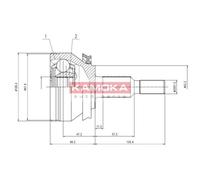 KAMOKA Conjunto De Juntas De Eje Lateral Para VW Transporter V Furgón 7HA 7HH