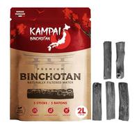 KAMPAI carbón activado agua | Filtro hasta 4,5 l/bastón | Binchotan natural | Purificador Vegetal Bio jarra filtrante - 6 meses de purificación de agua del grifo, botella de cristal botella (5