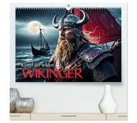 Kampf der wilden Wikinger (hochwertiger Premium Wandkalender 2026 DIN A2 quer), Kunstdruck in Hochglanz: Eindrucksvolle Bilder einer faszinierenden Zeitreise in die sagenumwobene Welt der Wikinger