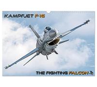 Kampfjet F-16 The Fighting Falcon (Wandkalender 2026 DIN A3 quer), CALVENDO Monatskalender: Die F-16 Fighting Falcon, ein zeitloser Jet seit 1976