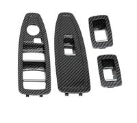KAMPYTZX para BMW Serie 3 GT 4 F30 F80 F31 F32 F33 F34 F35 F36 13-18, Cubierta Exterior de Panel de manija de Puerta Interior de Fibra de Carbono ABS (Panel de interruptores Modelo B)