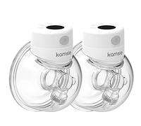 Kamsie S12 Extractor de leche eléctrico portátil, extractor de leche doble manos libres, inalámbrico y portátil, con 2 modos y 9 niveles, pantalla LCD, USB, ciclos de masaje y bombeo sin dolor,