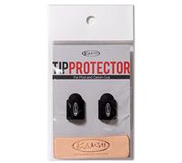 KAMUI Protector de punta de taco de billar, paquete de 2 pulidores de cuero (negro)
