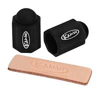 KAMUI Tip Protector Taco Billar Negro 2 Unid 11.75-14mm + Pulidor De Puntas