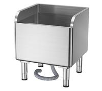 kamulouk Fregadero de trapeador, fregadero comercial, lavabo de servicio de fregona de acero inoxidable, fregadero de fregona para cocina (45 x 41 x 55 cm), acero inoxidable