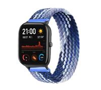 KanaAt LKQASD Bucle solo trenzado de 20mm y 22mm Compatible con GTS 4/2/2e/GTS2 Mini/GTR 4/2/2e/3/Pro 47mm pulsera stratos correa de reloj bip (Color : Blueberry, Size : 22MM_L)