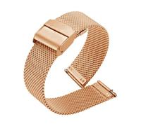 KanaAt LKQASD Correa de malla de 20 mm compatible con GTS 4 3 2 2e Mini correa de reloj de acero inoxidable Correa/GTR 42 mm Bip 3 SU Lite Pro(Color:Rose Gold,Size:Bip S)