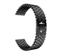 KanaAt LKQASD Correa de metal de acero inoxidable de 22 mm compatible con Galaxy 46 mm Gear S3 Classic Band Watch 3 45 mm/correa de eslabones de pulsera de reloj(Color:Black)