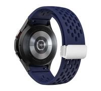 KanaAt LKQASD Correa de silicona compatible con Galaxy Watch 7, 6, 5, 4, 40 mm, 44 mm, 5Pro, 45 mm, hebilla magnética, pulsera clásica de 43 mm y 47 mm sin espacios(Midnight blue-S,Watch 5 Pro 45MM)