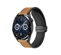 KanaAt LKQASD Correa de silicona de cuero compatible con Galaxy Watch 6/5/4/Fit3 43 mm 47 mm Correa de reloj 20 mm Pulsera Watch6 Classic 44 mm 40 mm Correa(Color:LightBrown,Size:Galaxy 5 40mm 44mm)