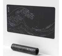 Kanagawa - Tapete de Escritorio Grande con diseño de Olas de mar japonesas, Alfombrilla Antideslizante extendida para Teclado y Mouse, Almohadilla de Escritorio de Oficina Kanagawa de 23.6 x 11.8