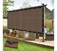 KANAGAWA Toldo 90% de 12 x 20 pies para pérgola al Aire Libre, toldo con Ojales, Bloqueo UV, Pantalla de privacidad para Patio, Exteriores, cochera, jardín, Moca