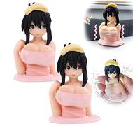 Kanako Chest Shaking Ornaments, Shake Shake Girl Car Dashboard Decorations, Tide Play Q Version Doll Bobbleheads, Kawaii Sexy Action Figurine Beauty, Car Center Console Sculpture Model (2 Unidades)