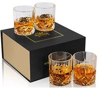 KANARS Noblesse Juego de vasos de whisky de 4 - 10 oz - Vasos de cristal de alta calidad sin plomo para whisky escocés o bourbon - Caja de regalo de lujo