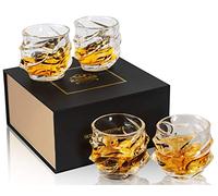 KANARS Vasos de Whisky, Copas de Whiskey Cristal para Martini, Coñac, Bourbon, Scotch, Caja de Regalo de Lujo, 320 ml, 4 Piezas