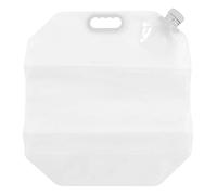 KANASI Bolsa Plegable para Agua, 15 L, PVC Transparente, Reutilizable, congelable, para Almacenamiento de Agua de Emergencia, Ideal para Acampar, Hacer Senderismo y Viajar al Aire (Blanca)