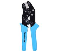 KANASI Crimping Tool, HighEnd Terminal Ratchet Pliers with PVC Steel Manual Cutting and Tapping for Industrial Electrical Work (TU-190-08B)