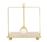 KANASI Crystal Napkin Holder, 5.31 x 5.31 x 5.91 inches A Modern Elegant Metal and Glass Tabletop Napkin Dispenser Suitable for Offices Restaurants and Hotels (Gold)