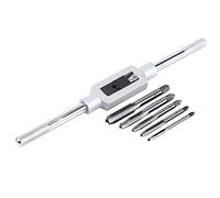 KANASI Juego de llave para grifos ajustable, machos de roscar con rosca métrica M3/4/5/6/8 para operaciones de roscado manual en metalurgia