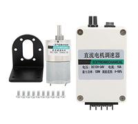 KANASI Motor de engranajes CC, imán permanente de alto par y baja velocidad de 12 V con regulador de soporte para aplicaciones de automatización industrial (10 rpm/min)