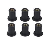 KANASI Tuercas de pozo de goma M4, kit de sellado de aislamiento de vibración de 6 piezas para instalación de parabrisas de motocicletas, kayaks, barcos