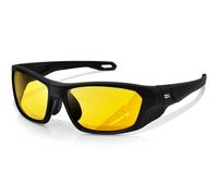 KANASTAL Gafas Conducir Noche Hombre y Mujer Amarillas Conduccion Nocturna Deportivas Antirreflejos Night Driving Glasses Yellow - Montura Negras con Lentes Amarillo