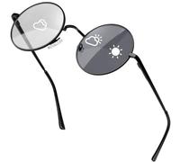KANASTAL Gafas de Sol Fotocromáticas Redondas Hombre Mujer Cristal Claro UV