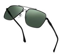 KANASTAL Gafas de Sol Hombre Polarizadas Mujer Cuadradas Verde Militar UV