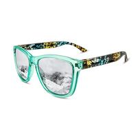 KANASTAL Gafas de sol Verde Espejo Plata Hombre y Mujer Polarizadas Óculos de Sol Cuadradas Clásicas Vintage Protección UV Men Sunglasses - Verde Montura Lentes Plateadas