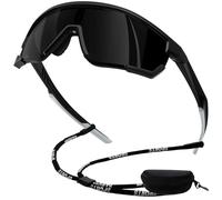KANASTAL Negras Gafas Ciclismo Hombre Sol Deportivas Polarizadas Mujer Running Bicicleta Senderismo Mtb Béisbol Protección UV400 - Montura Mate Negro