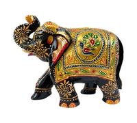 KANASU VALUE STORE DIVINE CRAFT - Adorno de elefante de madera hecho a mano, figura de elefante de lujo para decoración del hogar, regalos coleccionables de elefante para mujeres, escultura decorativa