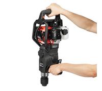 KANBCNG Martillo de demolición de motor de gasolina de 2 tiempos, 1000 W, 33 cm³, 450 rpm, enfriamiento de aire con cincel puntiagudo, martillo plano, controlador de poste, controlador de poste