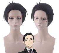 Kanbe Daisuke Cosplay peluca hombre Anime The Millionaire Detective Balance: ILIMITADO Negro corto pelo sintético cosplay pelucas + gorro de peluca Kanbe Daisuke peluca 671
