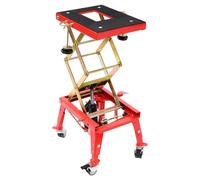 Kanbihao Elevador Moto, Mesa Elevadora Hidraulica Taller con 4 Ruedas Universales, Altura Ajustable (12 - 31,5 Pulgadas) Capacidad de 160kg para Motocicletas, vehículos Todo Terreno y Motos de Cross