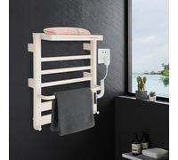 Kanbihao Radiador de toallas eléctrico, 500 x 600 mm, radiador de baño con termostato, secador de toallas eléctrico, calentador de toallas, radiador de pared (blanco)
