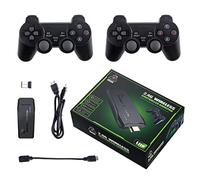 KANBUN Consola de juegos retro inalámbrica 64G, más de 10000 juegos, consolas de videojuegos clásicas con 2 controladores inalámbricos para salida HD de TV 4K